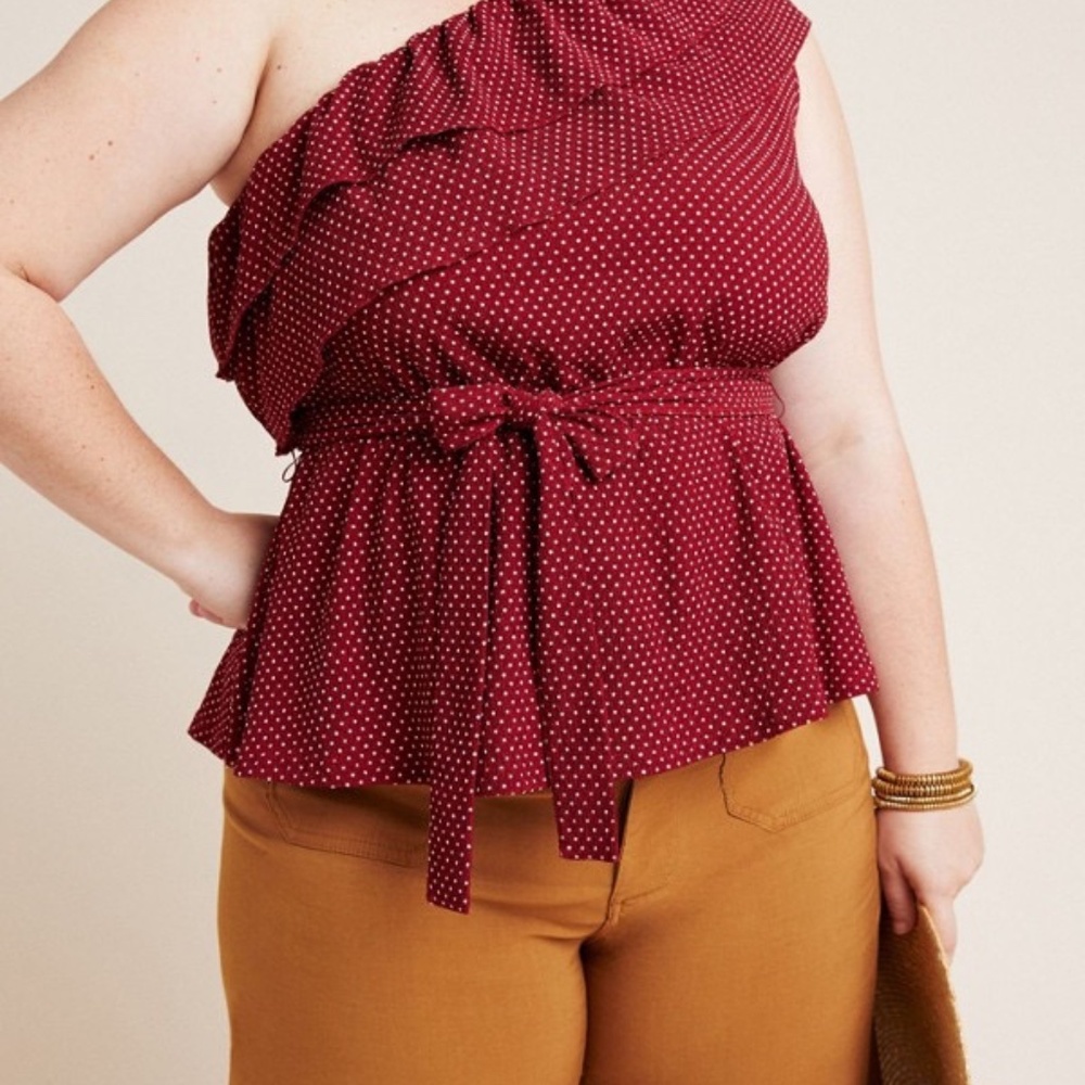 Maeve Rita Ruffled One-Shoulder Top - Picture 2 of 6